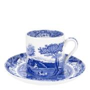 Spode - Blue Italian Kaffekopp med Fat 9 cl