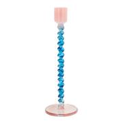 Villa Collection - Styles Ljusstake Glas 20,3 cm Blå/Rosa