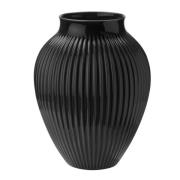 Knabstrup Keramik - Vas Räfflor 35 cm Svart