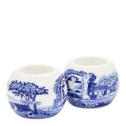 Spode - Blue Italian ljuslykta 2-pack blå/vit