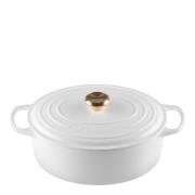 Le Creuset - Signature gjutjärnsgryta oval 31 cm 6,3 L white