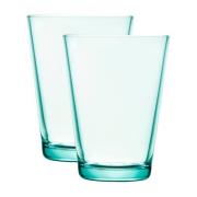 iittala - Kartio Glas 40 cl 2-pack Vattengrön