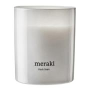 Meraki - Doftljus fresh linen 9,5x8 cm vit