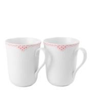 Royal Copenhagen -  Lace mugg 33 cl 2-pack vit