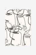 Malerifabrikken - Poster Abstract Lines 4 - Beige - Posters - Från Hom...