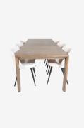 Venture Home - Matgrupp Slider med 4st matstolar Velvet - Beige - Matg...