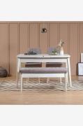 Hanah Home - Set med bord och stolar (4 delar) Vina - Vit - Matgrupper...