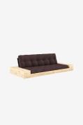 Karup Design - Base Bäddsoffa m. 2 sidolådor Tre sittplatser - Brun - ...