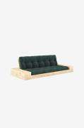 Karup Design - Base Bäddsoffa m. 2 sidolådor Tre sittplatser - Grön - ...