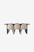 Venture Home - Matgrupp Vail med 6st matstolar Velvet - Svart - Matgru...