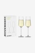 Ritzenhoff - Champagneglas Lichtweiss 2-pack - Transparent - Vinglas -...