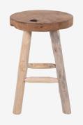 House Nordic - Pall Portland, teak - Brun - Barstolar & pallar - Från ...