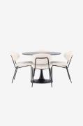 Venture Home - Matgrupp Glade med 4st matstolar Chico - Svart - Matgru...