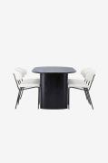 Venture Home - Matgrupp Isolde med 4st stolar Chico - Svart - Matgrupp...