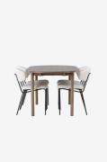Venture Home - Matgrupp Andy med 4st stolar Chico - Brun - Matgrupper ...
