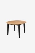 Wood Furniture - Matbord Eka Black Base , 115-155-195cm runt, dubbel u...