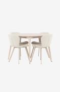 Venture Home - Matbord Flora med Lilja-stol - Beige - Matgrupper - Frå...
