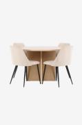 Venture Home - Matbord Strada med stol Night - Beige - Matgrupper - Fr...