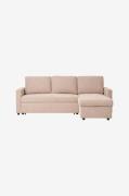 House Nordic - Chaise Longue bäddsoffa Belfast - Beige - Bäddsoffor - ...