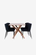 Venture Home - Piazza matbord med Modesto matstol - Svart - Matgrupper...