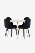Venture Home - Plaza matbord med Polar matstol - Svart - Matgrupper - ...