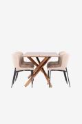 Venture Home - Piazza matbord med Modesto matstol - Beige - Matgrupper...