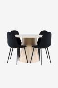 Venture Home - Lanzo matbord med Polar matstol - Svart - Matgrupper - ...