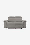 Loft24 - 2-sits soffa med manuell relaxfunktion Pareli - Grå - 2-sits ...