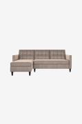 Dorel Home - Hörnsoffa med förvaring Hartford Ii - Vit - 3-sits soffor...