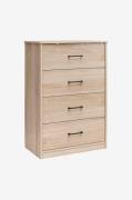 Dorel Home - Byrå med 4 lådor i Mdf BrEz - Beige - Byråar - Från Homer...