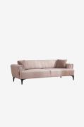 Hanah Home - Bäddsoffa med 3 sittplatser Hamlet - Beige - Bäddsoffor -...