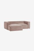Kave Home - BLOK soffa 2-sits - divan vänster - Rosa - 2-sits soffor -...