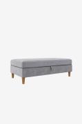 Dorel Home - Ottoman med förvaring Lilly - Grå - Fotpallar & puffar - ...