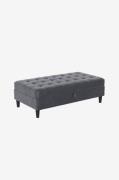 Dorel Home - Ottoman med förvaring Presley - Grå - Fotpallar & puffar ...