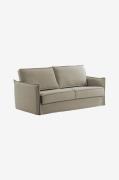 Kave Home - Bäddsoffa, Samsa 140 cm, sitthöjd 50 cm - Brun - Bäddsoffo...
