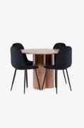 Venture Home - Olivia matbord med Polar matstol - Svart - Matgrupper -...