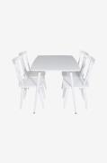 Venture Home - Matgrupp Penally med 4st matstolar Miso - Vit - Matgrup...