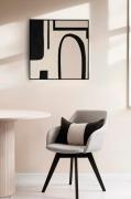 Zelected by Houze - Inramad Canvas Abstract Therapy - Beige - Tavlor -...