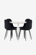 Venture Home - Plaza matbord med Polar matstol - Svart - Matgrupper - ...