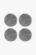 Skinnwille - Fårskinn Cushion Round Curly 4-pack - Grå - Sittkuddar & ...