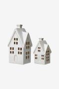 Wikholm Form - Wilma LED Hus 2/S Beigemelerad - Vit - Ljusstakar & lyk...