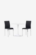 Venture Home - Matgrupp Hamden med 2st stolar Lily - Svart - Matgruppe...