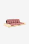 Karup - Base Bäddsoffa m. 2 sidolådor Tre sittplatser - Rosa - Bäddsof...