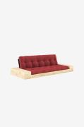 Karup - Base Bäddsoffa m. 2 sidolådor Tre sittplatser - Röd - Bäddsoff...