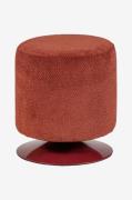 WOOOD - Islen Pouf Med Svängbar Bas - Röd - Fotpallar & puffar - Från ...