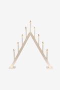 Konstsmide - Ljusstake trä 9glödlampor - Vit - Adventsljusstakar - Frå...