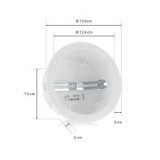 Eutrac monteringsgryta för kroppsmonopunkt, vit