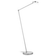 Knapstein LED-golvlampa Thea-S geststyrning, nickel