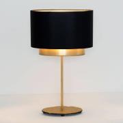 Holländer Bordslampa Mattia, oval, dubbel, svart/guld