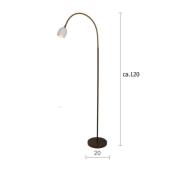 Menzel Provence matt golvlampa 1 lampa med flexarm